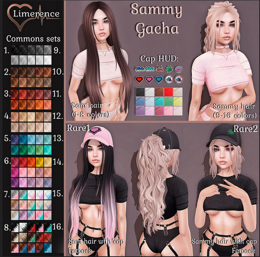 #13 {Limerence} Sammy hair-Colours1