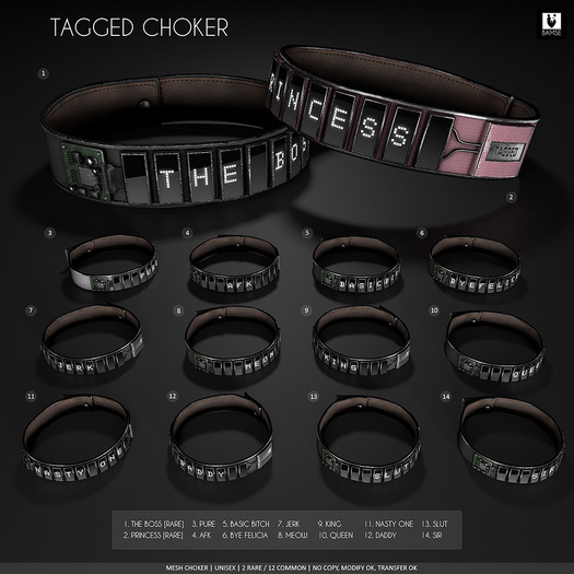8. :BAMSE: Tagged Choker - Meow