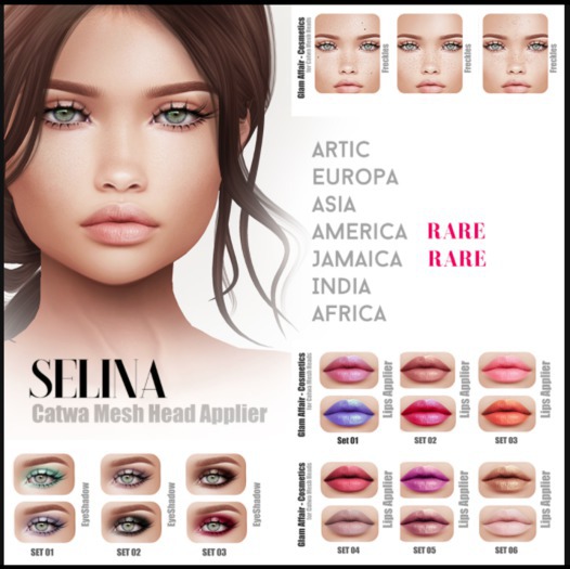 Glam Affair - Selina - Catwa Mesh Head Applier - Africa