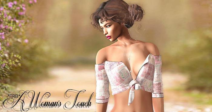 *TRB* - Patches & Knots Tied Shirt *ROSE*