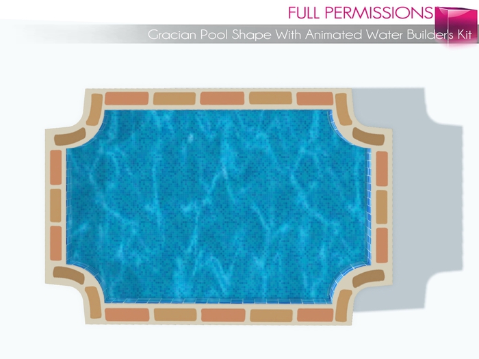 MI962454 MI Gracian Pool Shape With Animated Water Builder's Ki