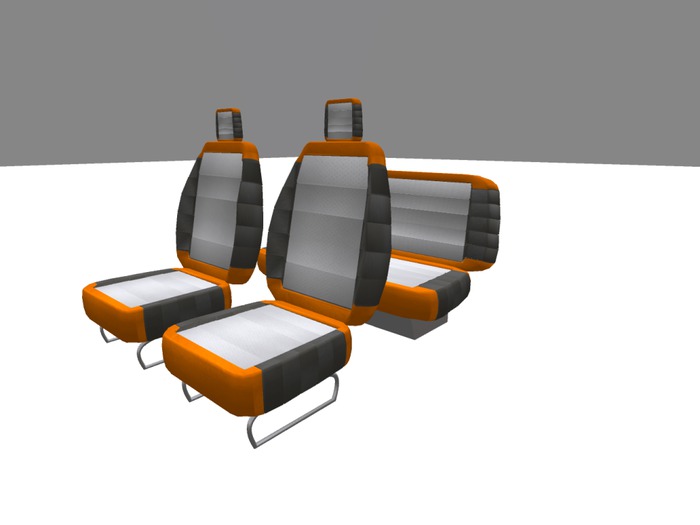 Fullperm Mesh Vehicle Seat Set with media/tv