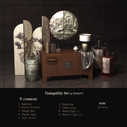 7. DYNASTY - Tranquilty Set - Table Lamp BOX