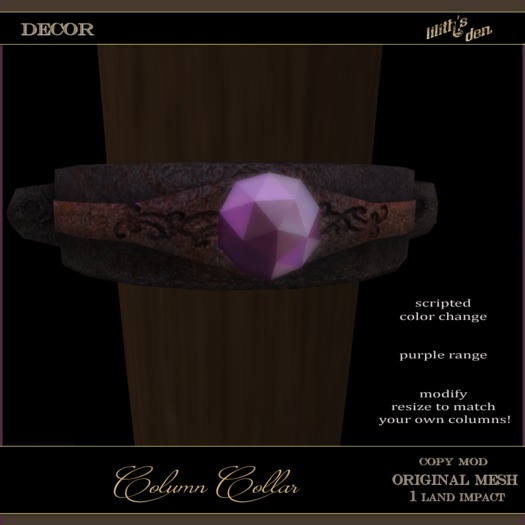 Lilith's Den - Column Collar purple range