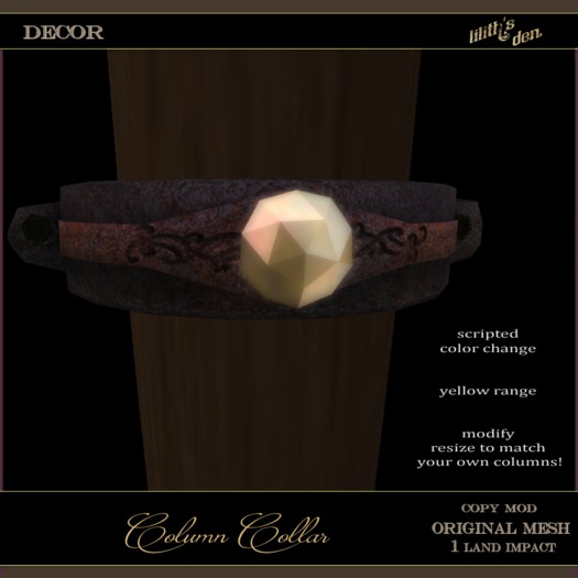 Lilith's Den - Column Collar yellow range