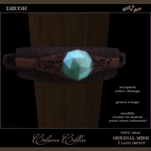 Lilith's Den - Column Collar - green range