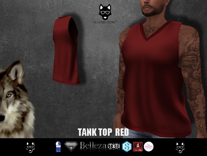 Alcateia - Camisa Regata Rojo