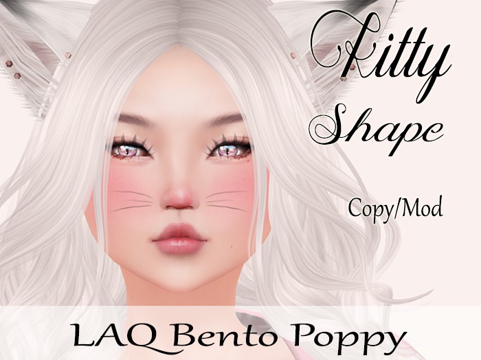 Kitty Shape "LAQ Bento Poppy Head"