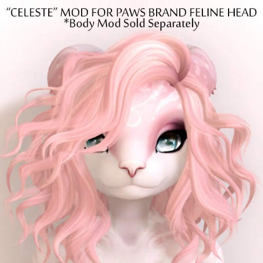 . { f } . PAWS Feline Head: Cabbit 2.0 - Bubblegum