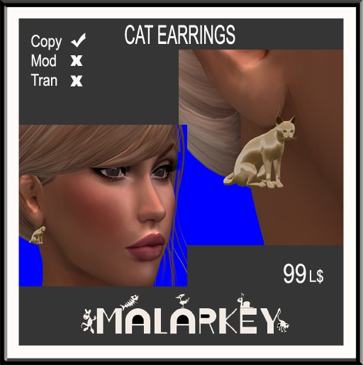 Mesh Cat Earrings