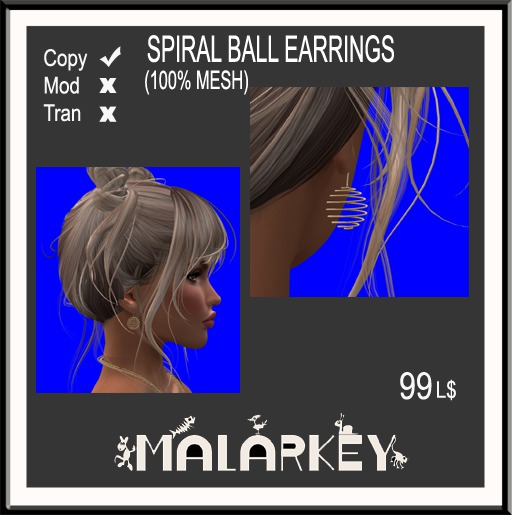 Spiral Ball Earrings