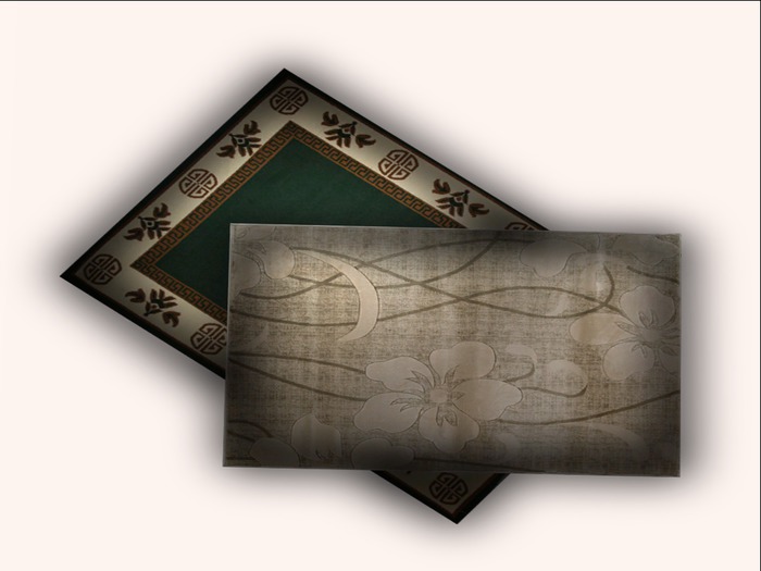 ::Rug Vintage Design Green/Cream::