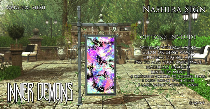 {ID} Nashira Sign Wood {add to unpack}