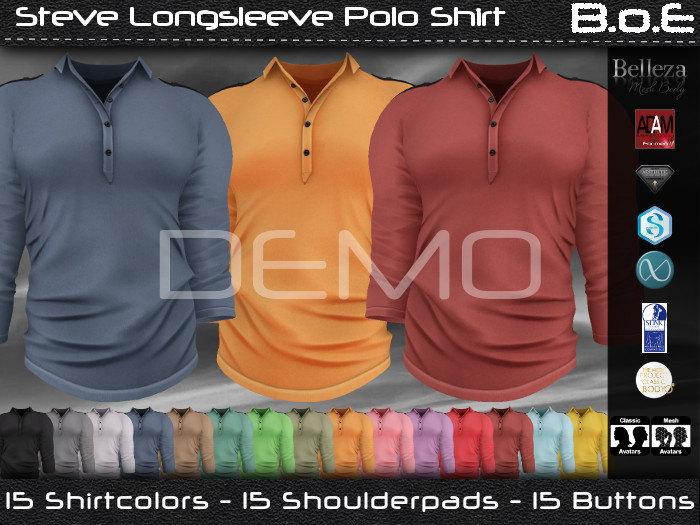 B.o.E - DEMO -  Steve Polo Shirt - Bright Singlecolor (box)
