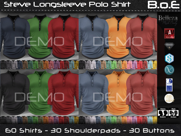 B.o.E - DEMO -  Steve Polo Shirt - FATPACK (box)