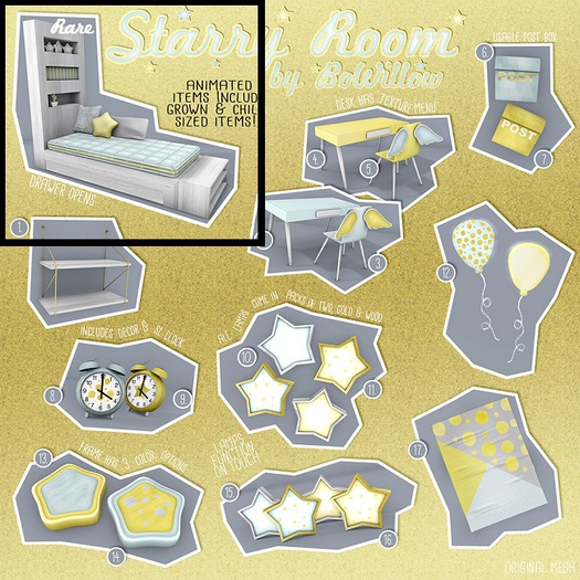 :BoWillow: Starry Room Day Bed RARE