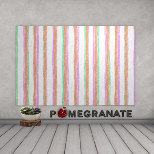 Pomegranate - Succulent Rug - Stripes