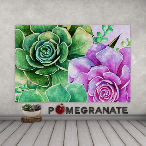 Pomegranate - Succulent Rug - Bouquet
