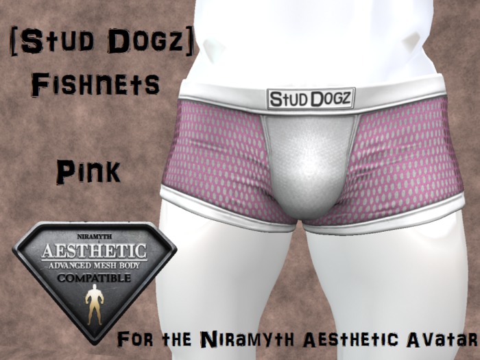 [Stud Dogz] Boxers - Fishnet - Pink