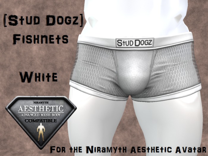 [Stud Dogz] Boxers - Fishnet - White