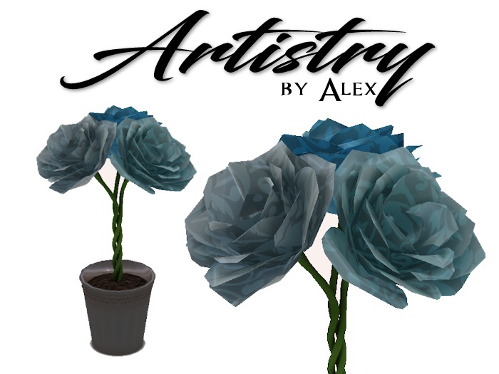 Artistry by Alex - Blue Marbled Roses
