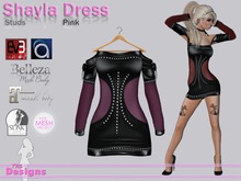 Shayla Dress Studs Pink