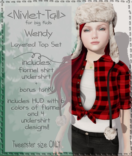 <nivlet> Wendy Tweenster Layered Flannels
