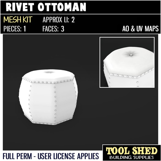 Tool Shed - Rivet Ottoman Kit