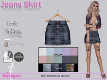 Jeans Skirt With Hud