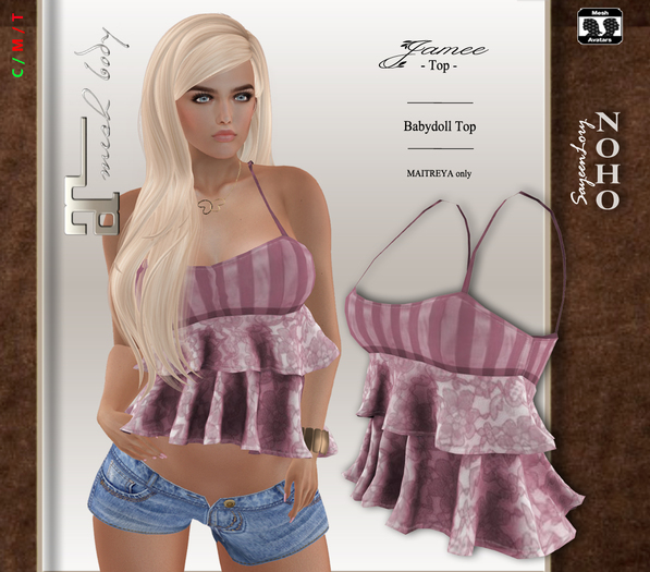 [noho] Jamee - Babydoll Top pink (MAITREYA) pink