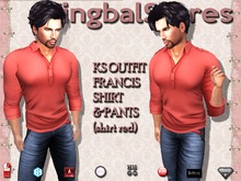 250 KS OUTFIT FRANCIS SHIRT&PANTS (shirt red)