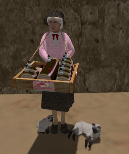 18 abuela pastelera con gatos