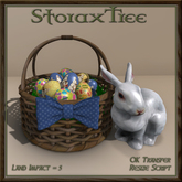 Easter Basket w Ceramic Rabbit A6