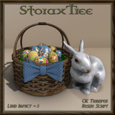 Easter Basket w Ceramic Rabbit A8