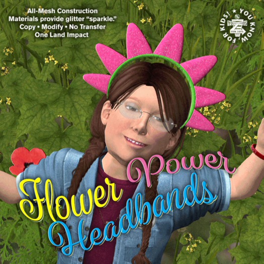 [YKFK] Flower Power Headband - Pink
