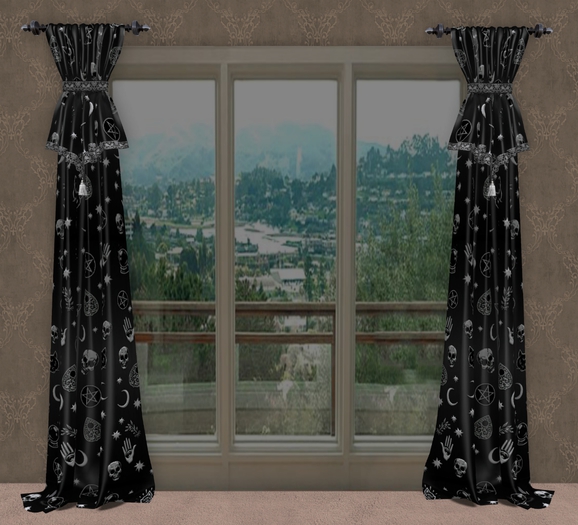 Side Drape Decor Skull