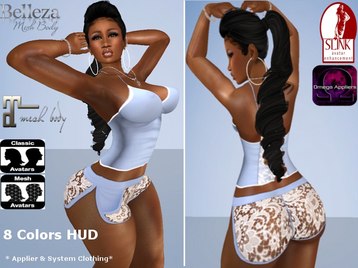 [DF]- Lace Tank Top & Shorts W/HUD 