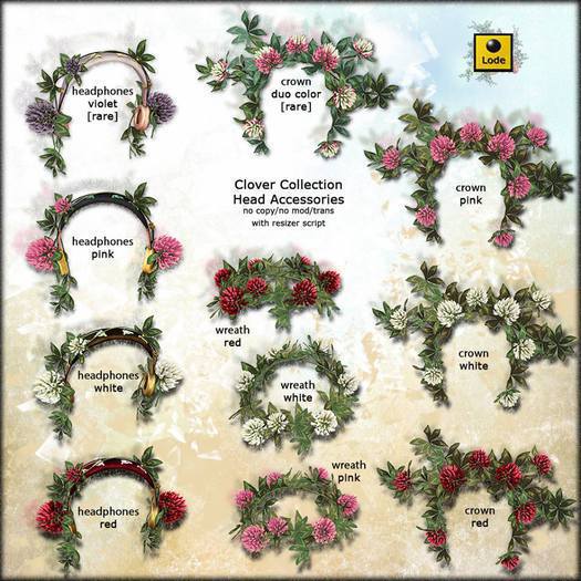 *LODE* Head Accessory - Clover Headphones [violet] RARE