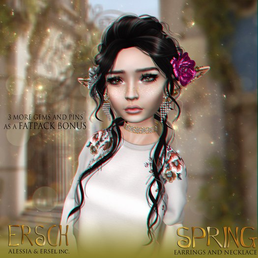 ERSCH - Spring Earrings+Necklace (red)