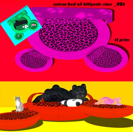 Unisex leopard & cheetah Rainbow Bed style 3