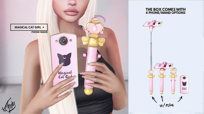 #Foxy - Magical Cat Girl Phone & Wand (wear to unpack)