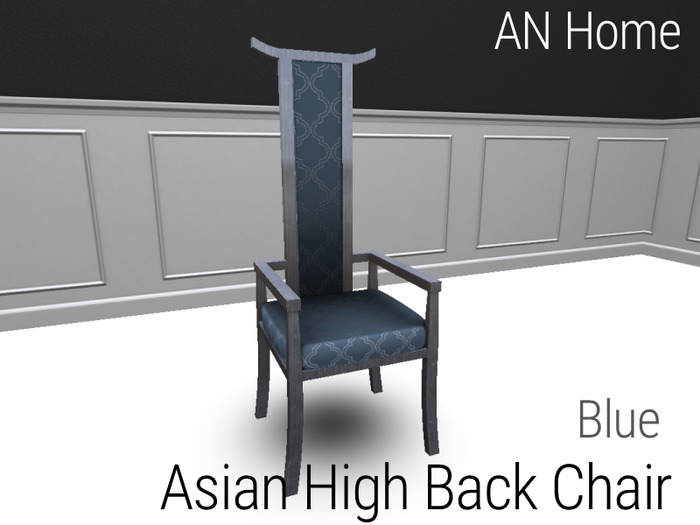 AN Home High Back Asian Chair Blue