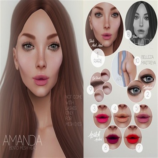 VALENA - Amanda_GACHA_HEAD 1[HUD] RARE