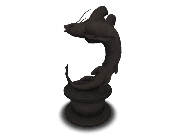 Mesh Koi Statue - standing