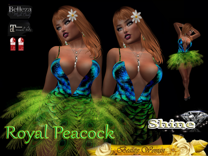 Beauty Woman "Royal Peacock" VIP Dress