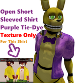 Open Short Sleeved Shirt - Purple Tie-Dye