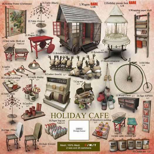 21 [[RH]] HOLIDAY CAFE-Table (Black)