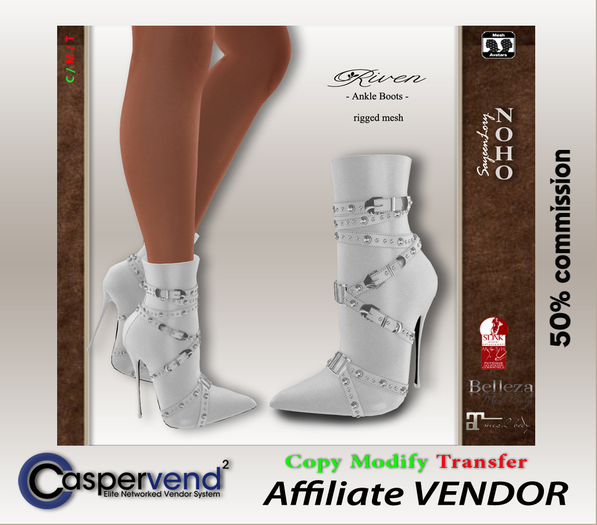 ! Affiliate Vendor [NOHO] - Riven Boots white