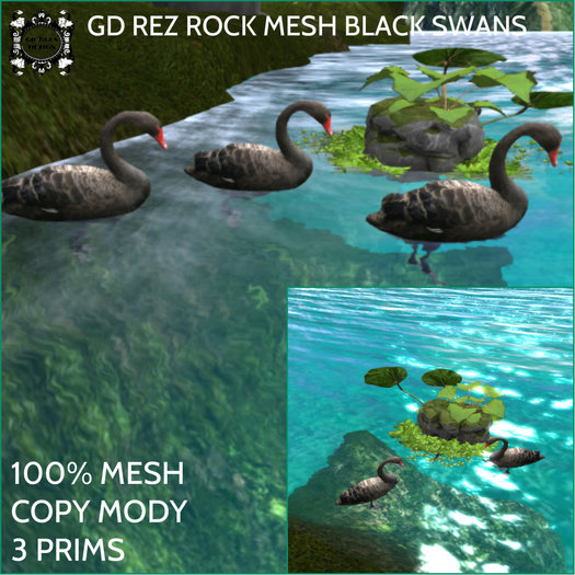GD REZ ROCK MESH BLACK SWANS
