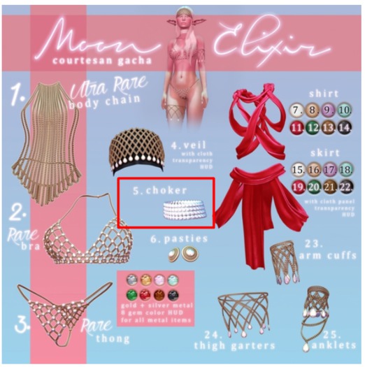 Moon Elixir - Courtesan - 5 - Maitreya - Choker